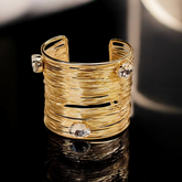 Spun Gold Treasure Bangle