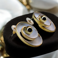 Ivory Spiral Stud Earrings
