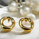 Aurélia Molten Gold Stud Earrings