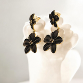 Midnight Bloom Drop Earrings