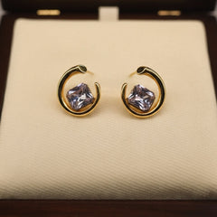 Celeste Halo Stud Earrings