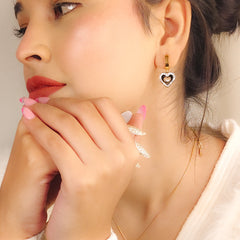 Forever Heart Drop Earrings