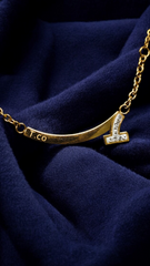 Signature Initial Curve Necklace
