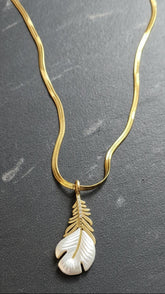 Ivory Fern Pearl Necklace