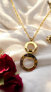 Aurelia Twin Circle Necklace