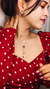 Elara Clover Drop Necklace