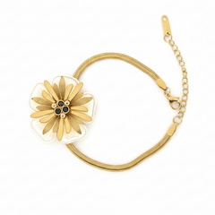 Golden Bloom Floral Bracelet