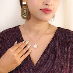 Elara Bold Oval Drop Earrings
