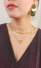 Aurum Chevron Drop Earrings