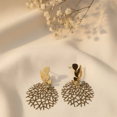 Aurelia Leaf Lattice Earrings