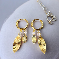 Aurielle Spark Hoop Drop Earrings