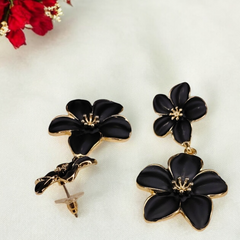 Midnight Bloom Drop Earrings