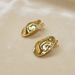 Aurélia Melted Gold Stud Earrings