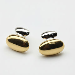 Dual-Tone Aura Stud Earrings