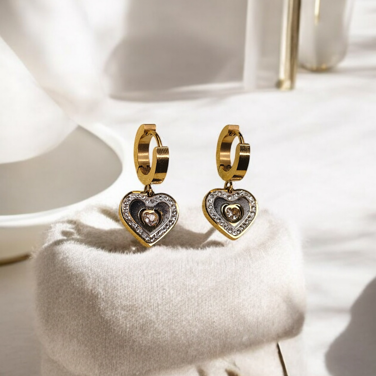 Forever Heart Drop Earrings
