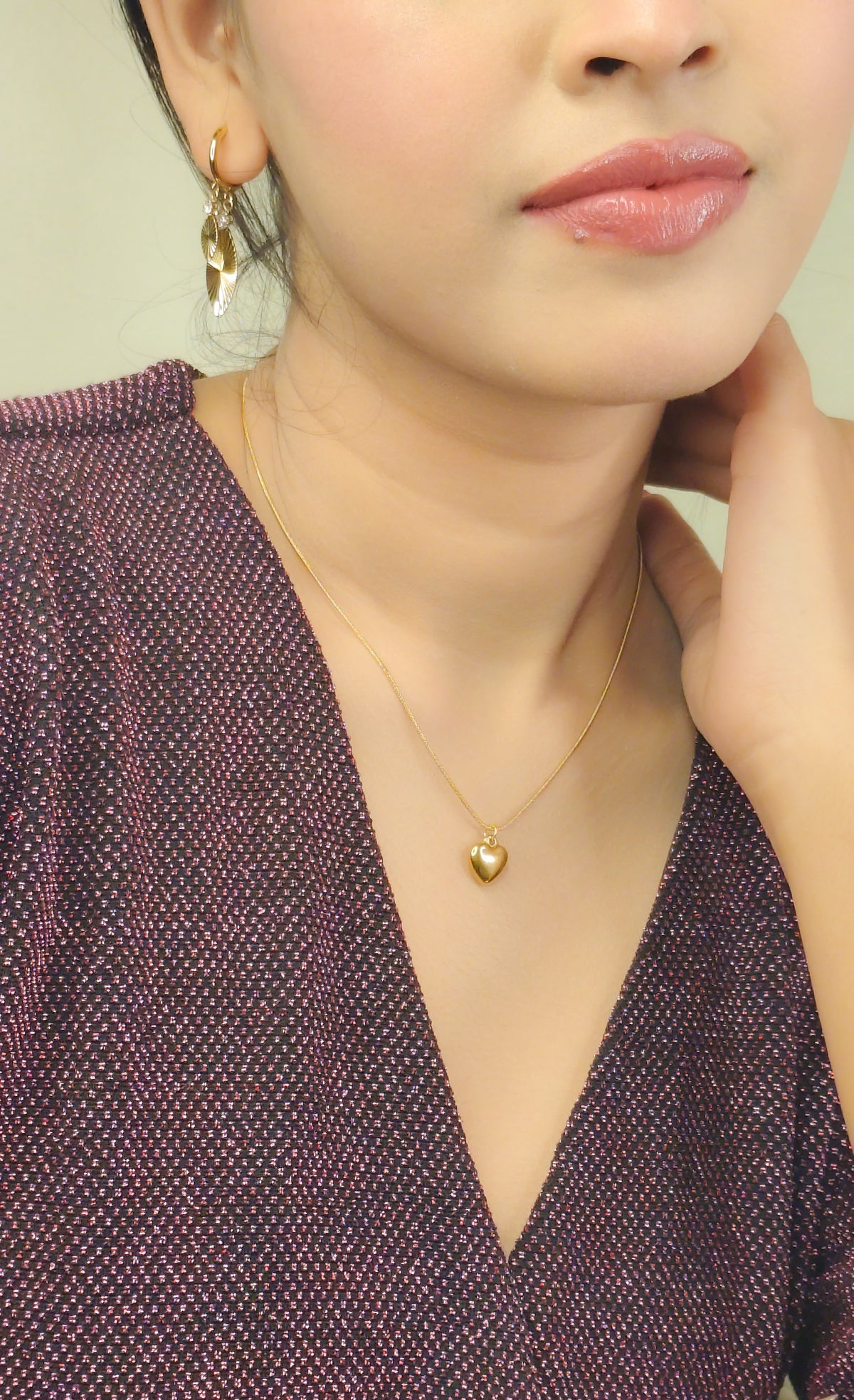 Golden Amour Heart Necklace