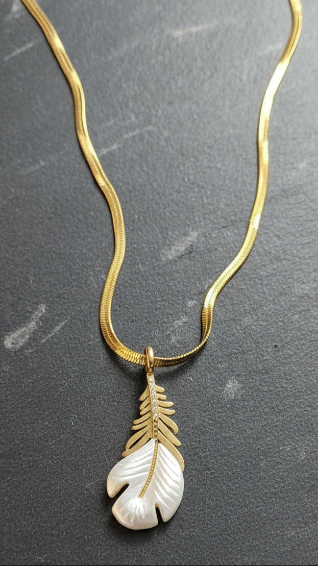 Ivory Fern Pearl Necklace