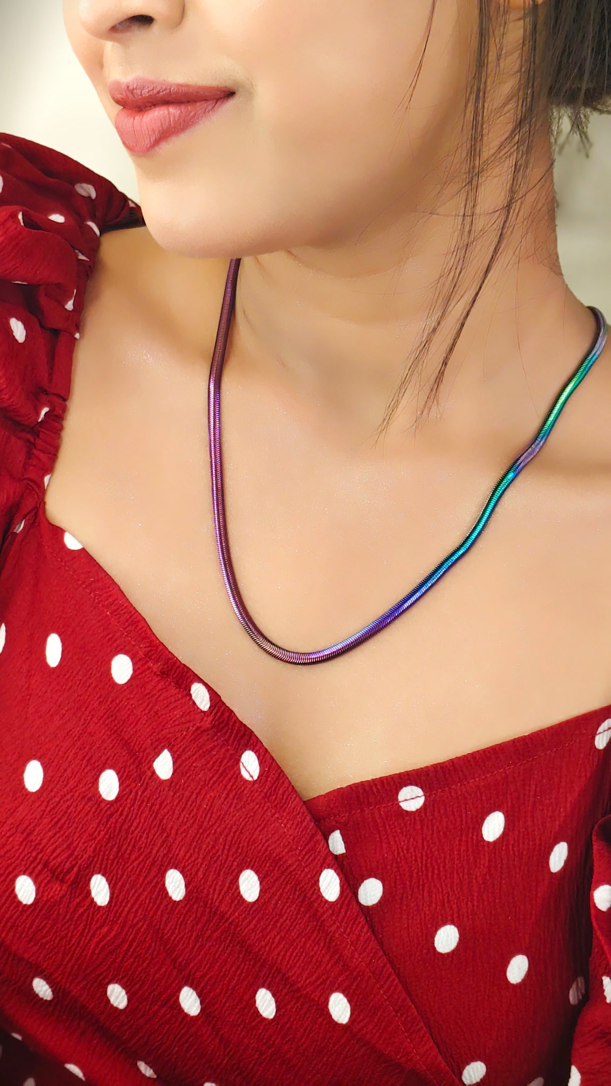 Rainbow Snake Chain Necklace