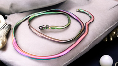 Rainbow Snake Chain Necklace