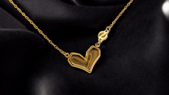 Golden Pulse Heart Necklace